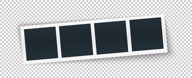 Vector fotolijstcabinesjabloon in realistische stijl.