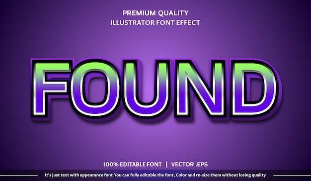 Found font effects