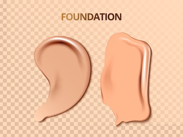 Vector foundation cream texture illustration