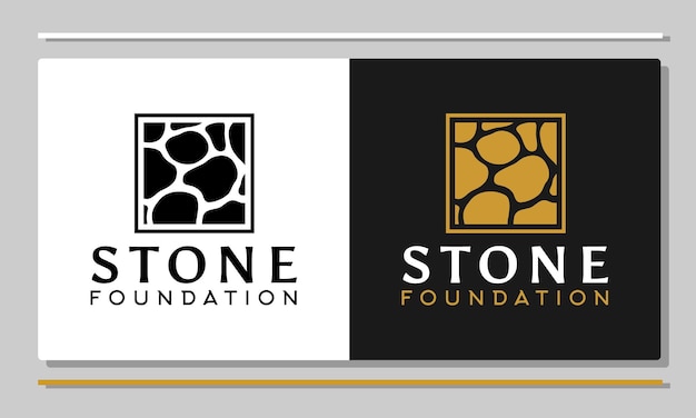 Ispirazione per il design del logo della pietra di fondazione loghi del settore edile o edilizio e altri