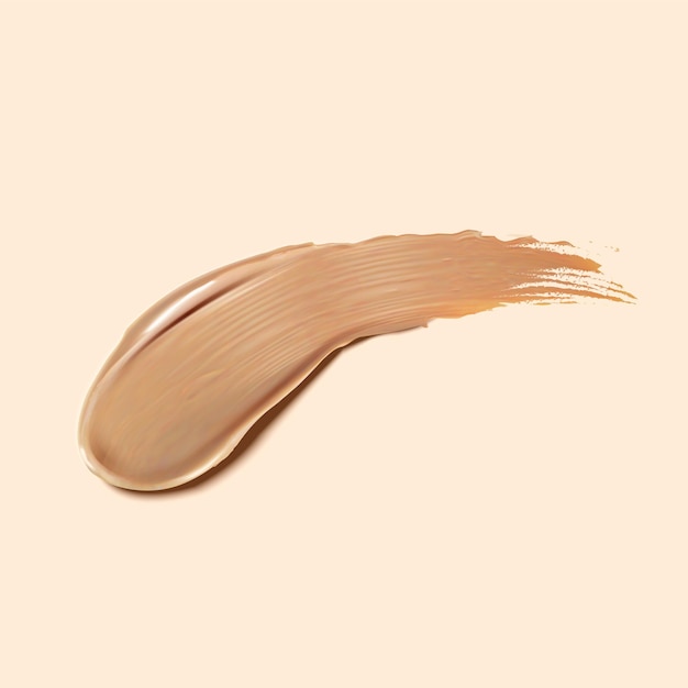 Foundation texture close up, smear complexion cream