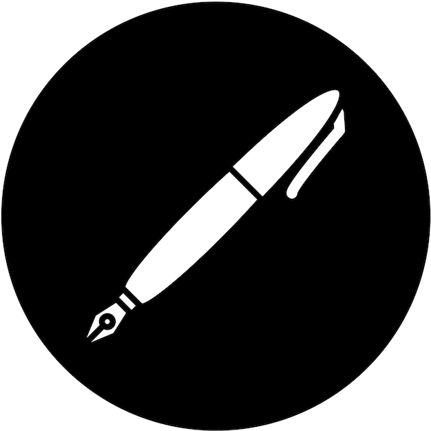 Vector fountain pen icon style