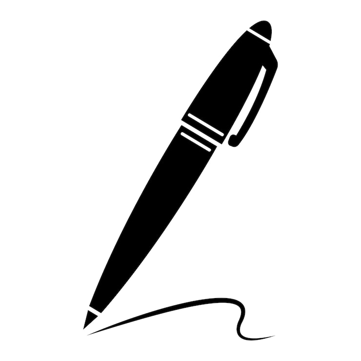 Vector fountain pen icoon logo vector ontwerp sjabloon