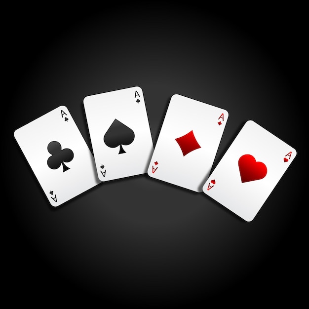 4つのエースのプレイングカード