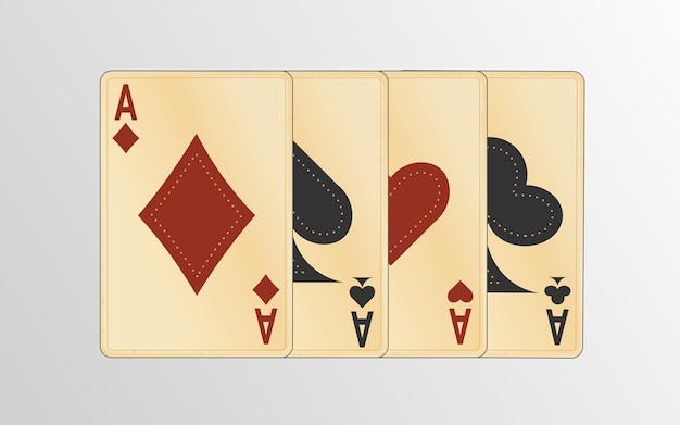 Four aces Vector image