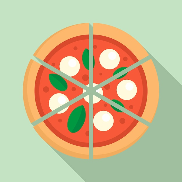 Four cheeses pizza icon Flat illustration of four cheeses pizza vector icon for web design