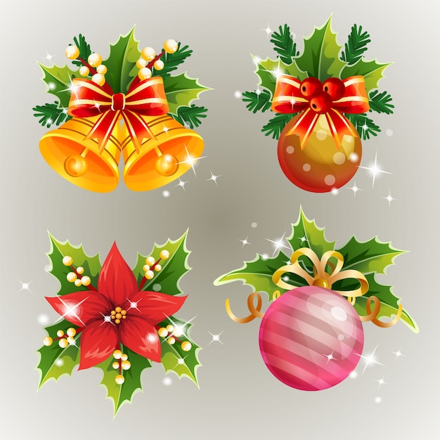 Four christmas arrangement 