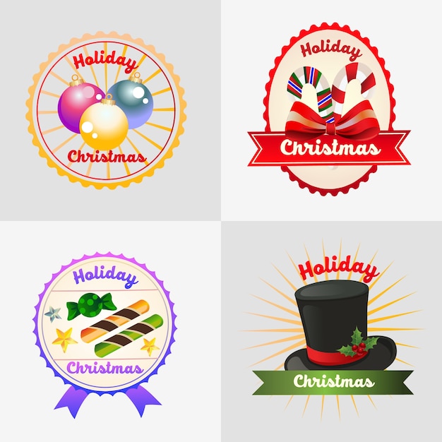 four christmas sticker