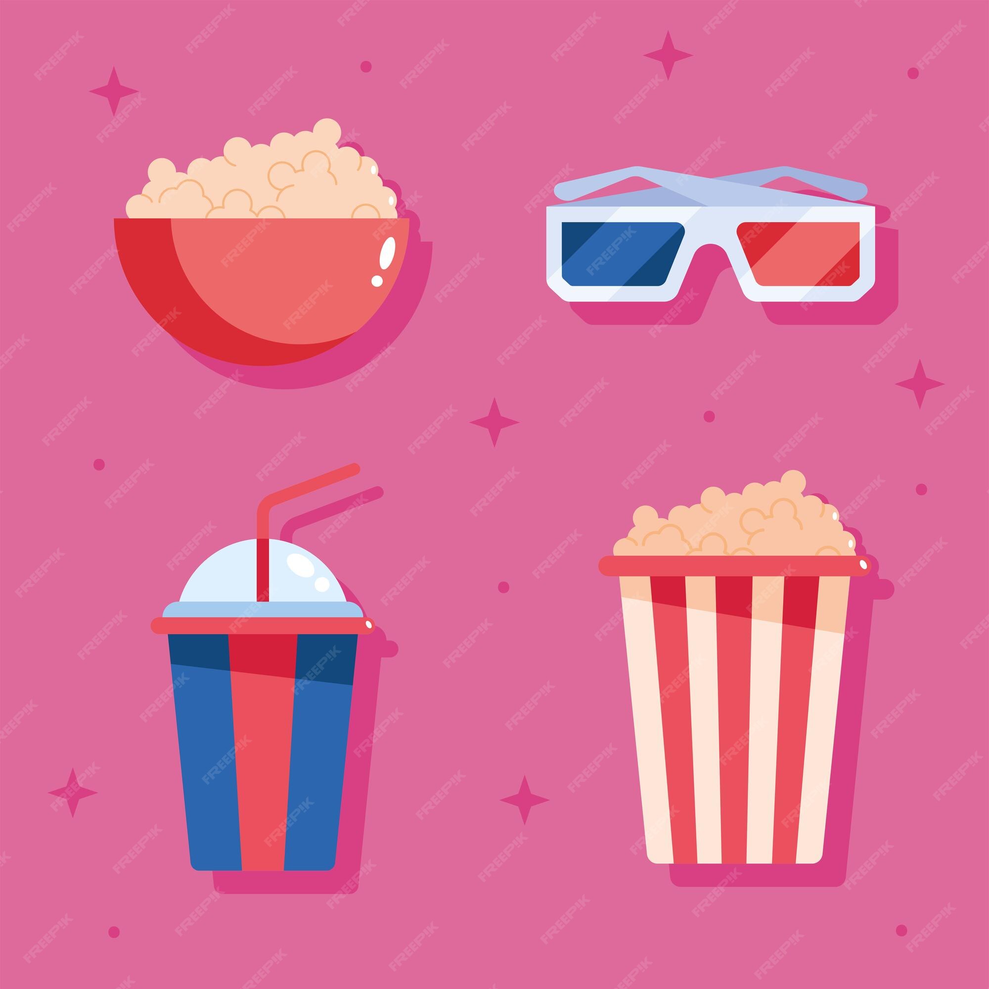 Premium Vector Four cinema industry icons