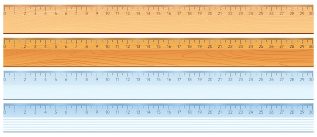 Four designs of rulers