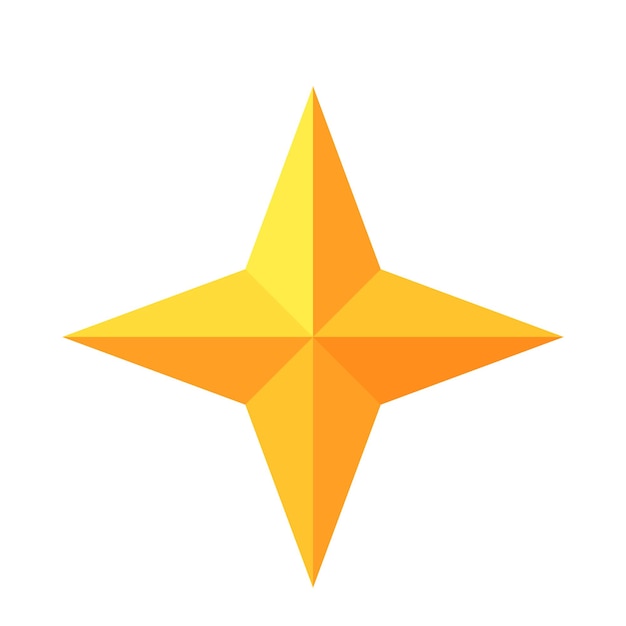 Four end star shape vector illustration