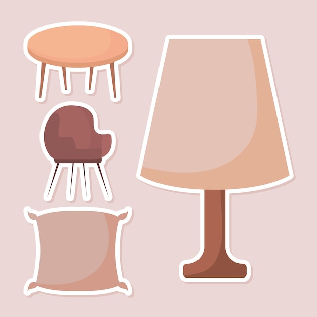 Four furniture items