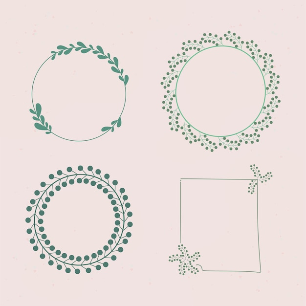 Four laurel wreaths