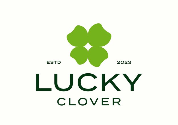 Vector four leaf clover shamrock logo icon vector design