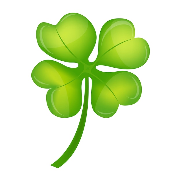 Vector four leaf clover on st patrick day