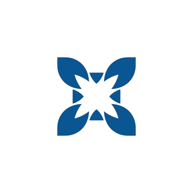 四つ葉の運のシンボル運のロゴデザイングラフィックミニマリストロゴ