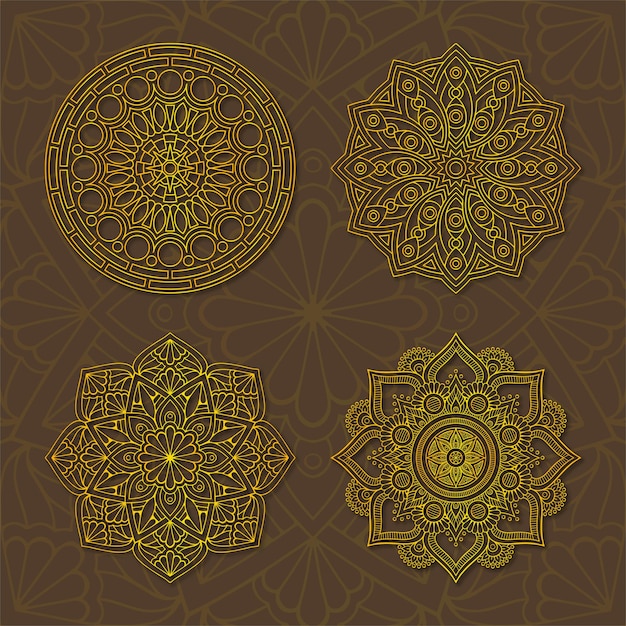 four mandala decoration pattern