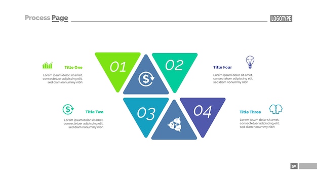 Four options approach slide template