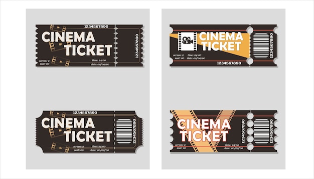four options for cinema tickets