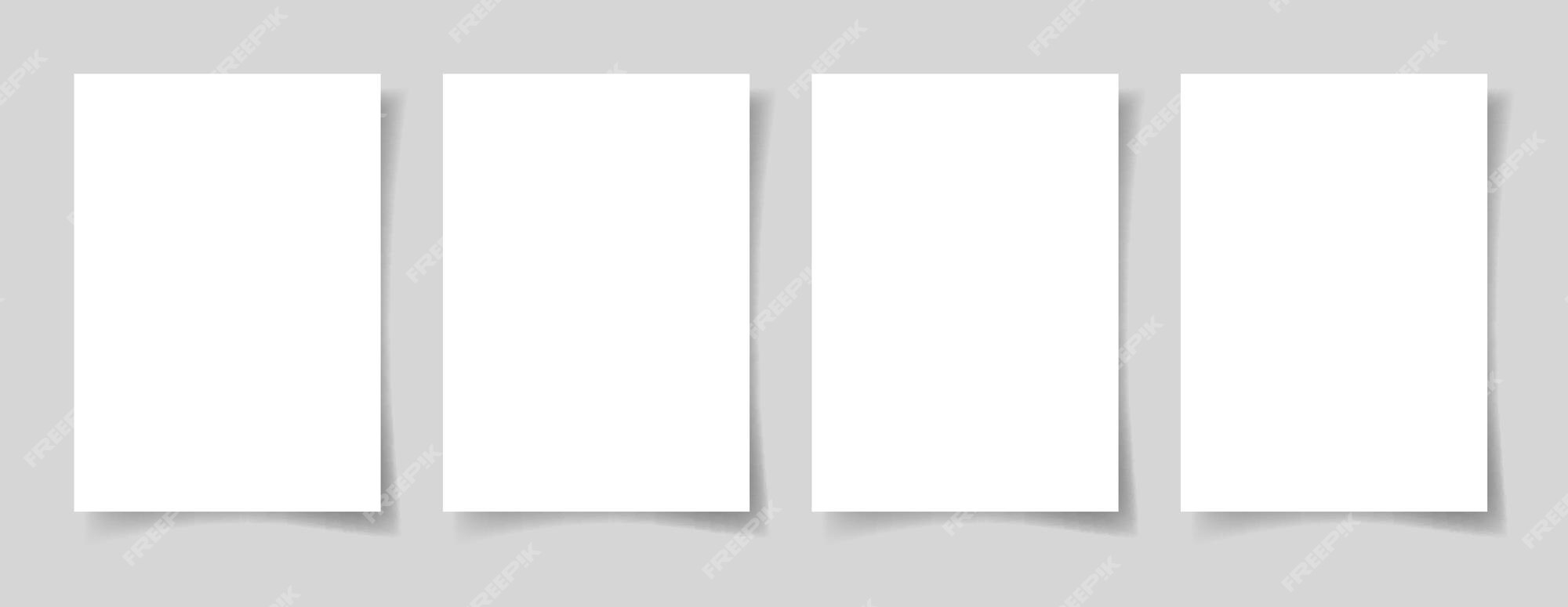 Vector Square Format White Paper Empty Four Sheets Of Paper Template Stock  Illustration - Download Image Now - iStock