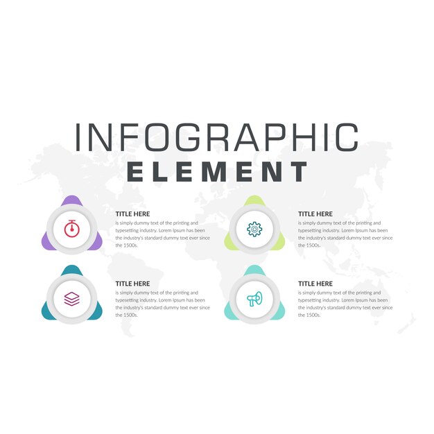 4 포인트 Infographic 요소 사업 전략