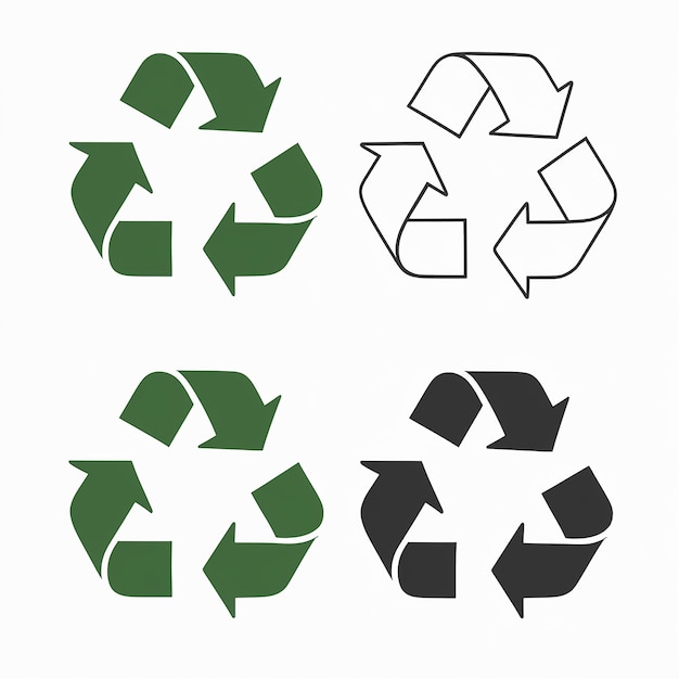 Vector four recycling symbols