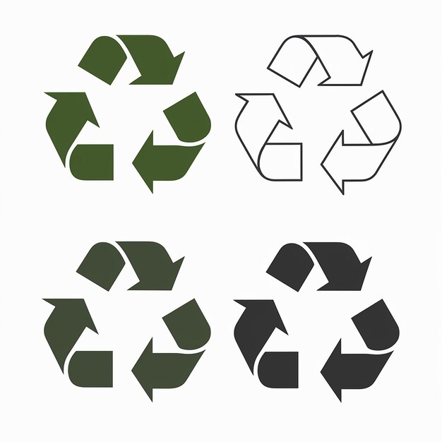 Vector four recycling symbols