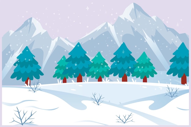 Vector four seasons concept colored flat vector illustration isolated