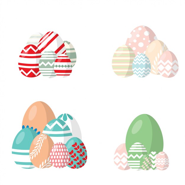 Four Sets of Easter eggs 