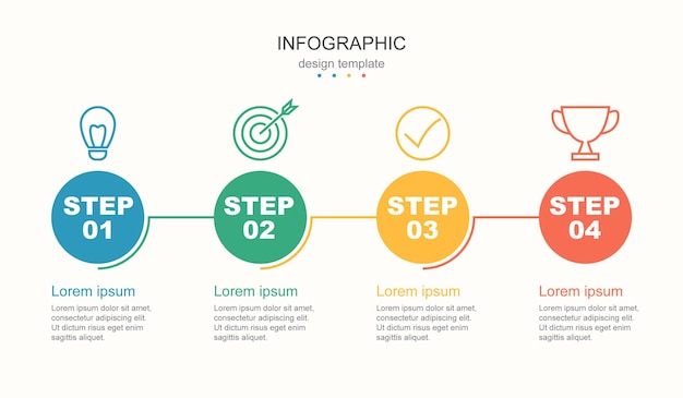 Four Step Infographic Design Template
