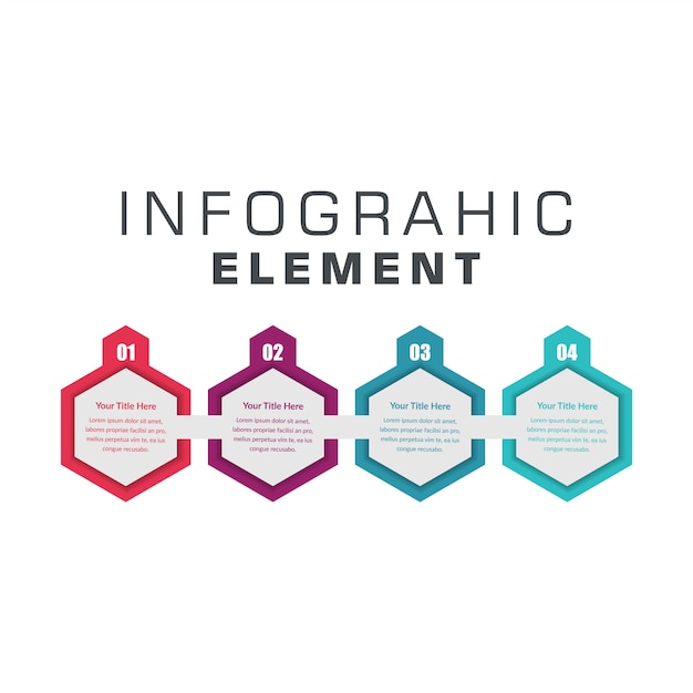 Elemento infografico in quattro fasi