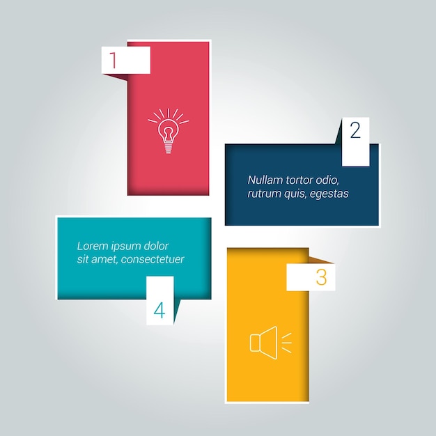 Four steps arrow scheme chart diagram module