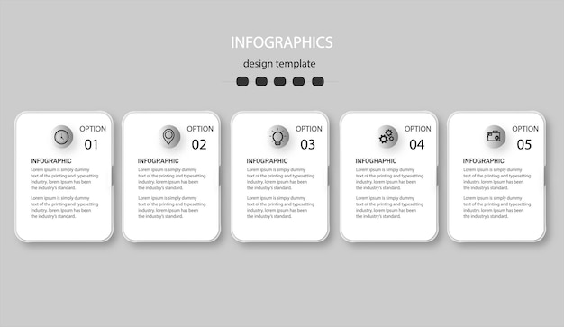 Four steps business infographic template