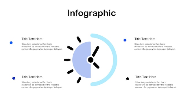 Vector four steps business infographics template