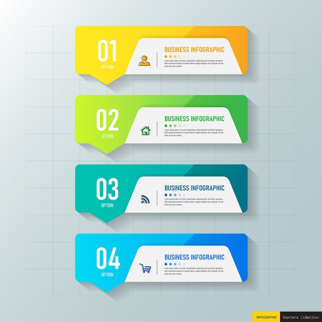 Four steps infographic templates