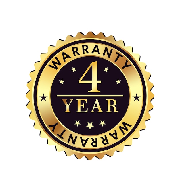 four years warranty gold stamp