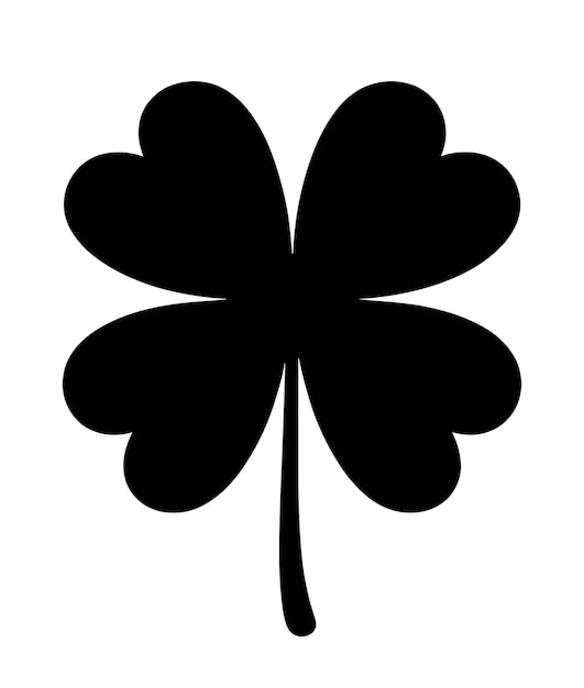 Vector fourleaf clover silhoette vector illustratie design