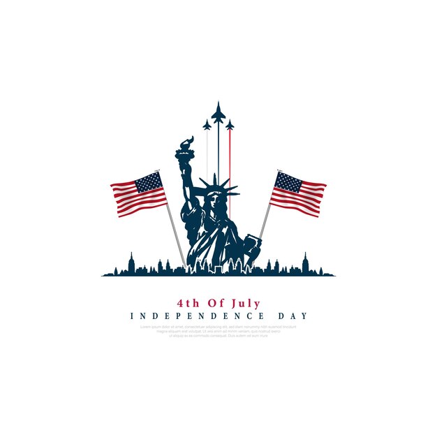 fourth of july 4th of july independence day background usa statue liberty decoration states