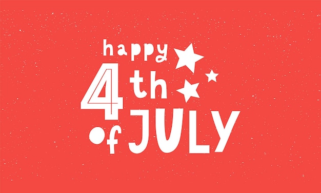 7월 4일 미국 독립 기념일 벡터 일러스트 7월 4일 인쇄 상의 디자인 미국