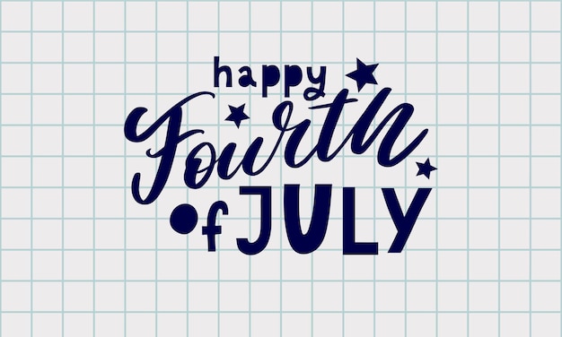 Векторная иллюстрация Дня независимости США 4 июля 4 июля типографский дизайн США