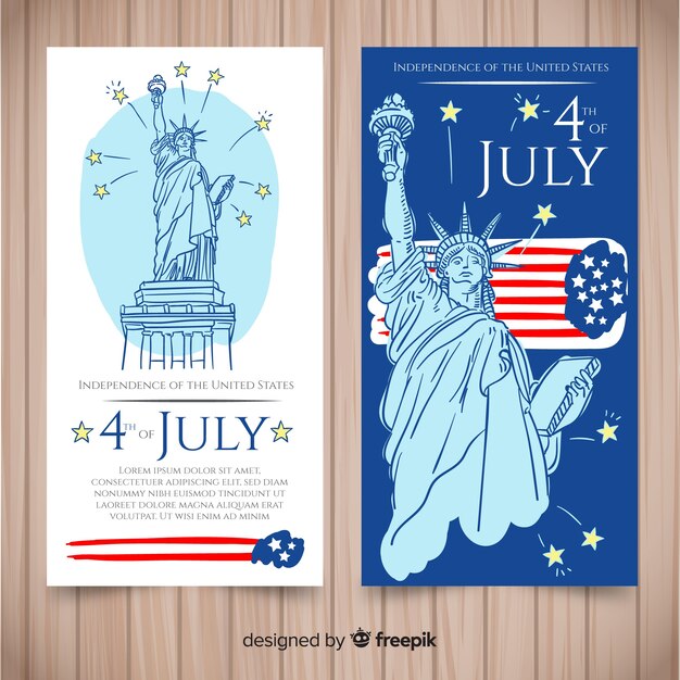 Vector fourth of july banners