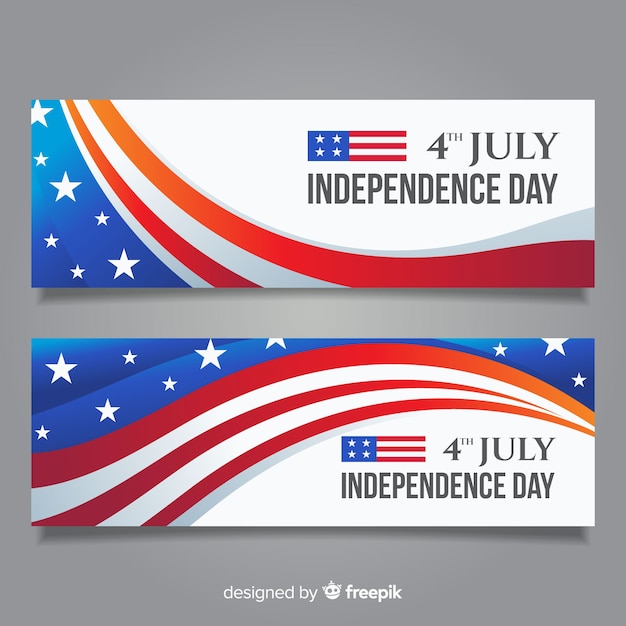 Fourth of july banners