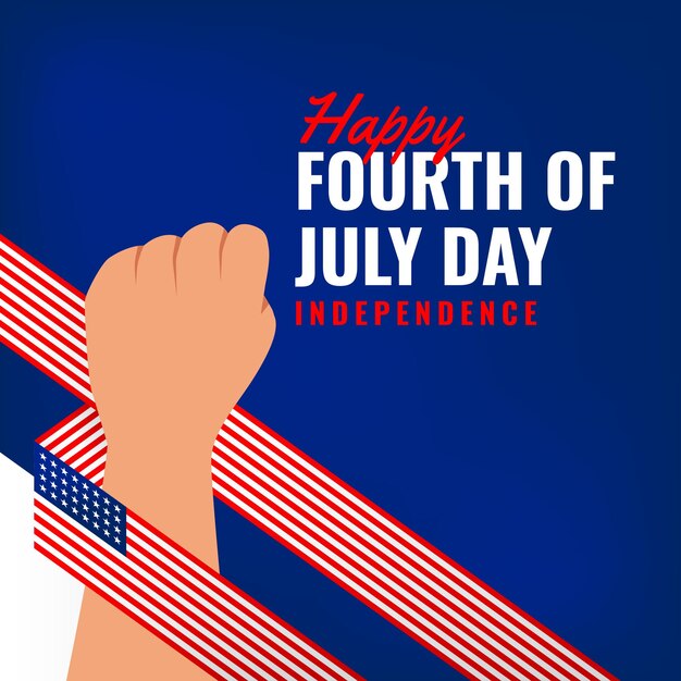 Vector fourth of july day event background illustration