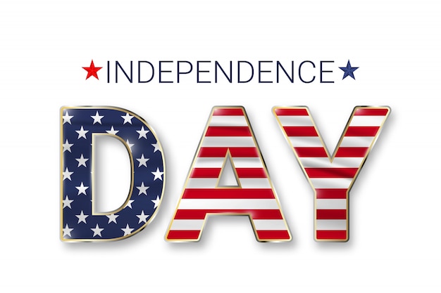 Fourth of July Independence day of USA. Text Independence Day celebrations in the United States of America.