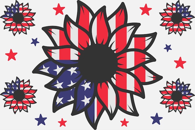 Vector fourth july patriotic background
