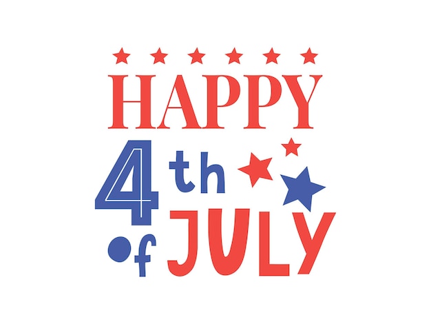 Fourth of july amerikaanse onafhankelijkheidsdag vectorillustratie 4 juli typografisch ontwerp usa