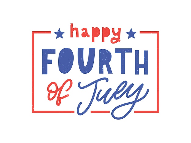 Fourth of July Amerikaanse Onafhankelijkheidsdag vectorillustratie 4 juli typografisch ontwerp USA