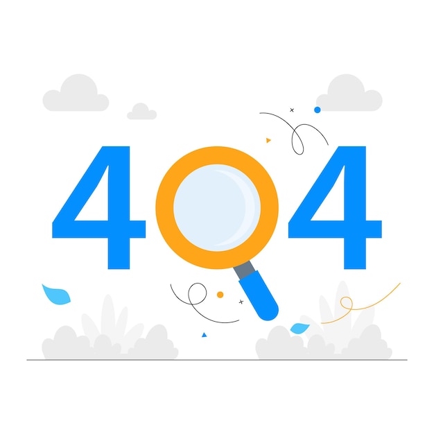 Fout 404 illustraties