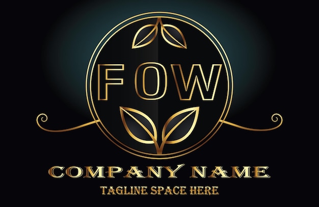 Vector fow letter logo