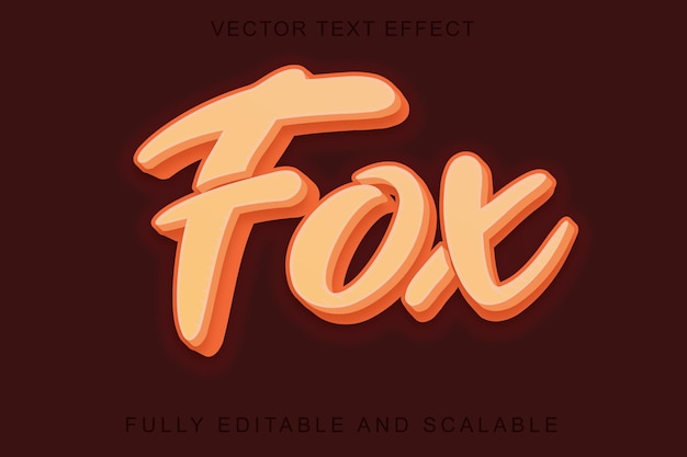 fox 3d text effect